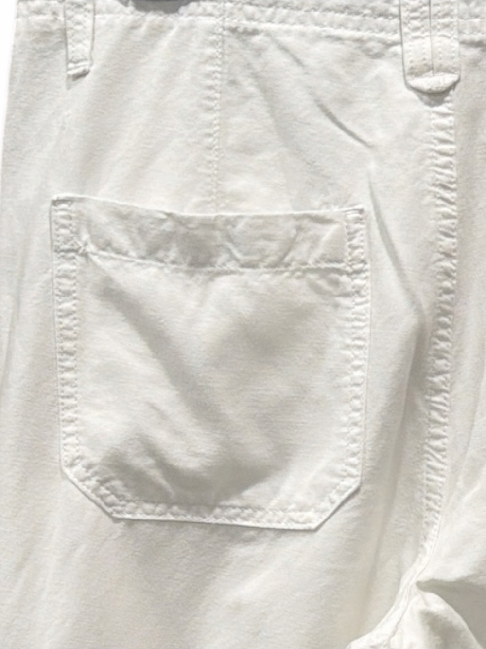 Tommy Hilfiger White Utility Wide Leg Pants Women’s 4 High Rise Patch Pocket - Picture 6 of 8